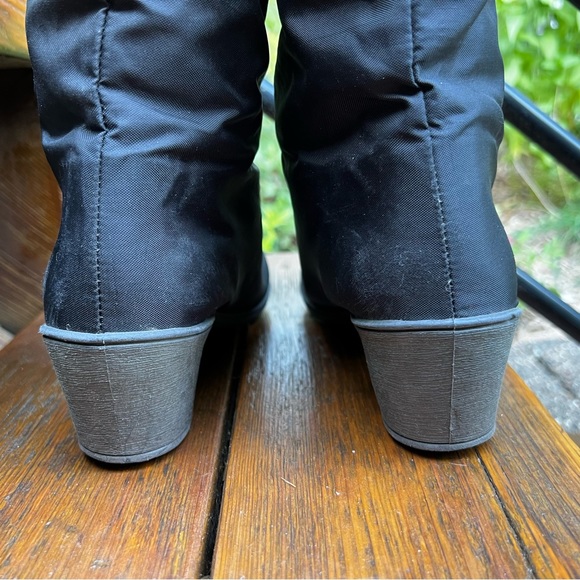 VINTAGE COBBIE CUDDLERS BLACK FAUX FUR LINED RAIN BOOTS SIZE 8 - Picture 6 of 14